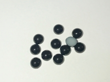Полубусины клеевые черные 0.4 см (50 штук)